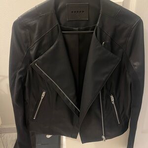 Blank NYC Asymmetrical Black Leather Jacket
